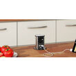 Priza simpla Schuko + 2 porturi USB, incastrabila, ridicare prin apasare, Elevator 928.017, Bachmann