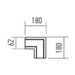 Element conexiune 90° montaj încastrat XTrace TE60NW8LC MWH Arelux