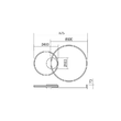Plafonieră LED modernă albă 63W3000/4000K Orbit 01-3305 Redo