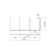 Lustra moderna Stick alama LED 36W/5228lm/3000K, 01-2798 Redo