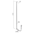 Aplica moderna Stick neagra intrerupator picior LED 48W/5266lm/3000K, 01-2795 Redo