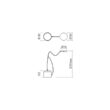 Lustra moderna neagra reflector PMMA 1xE27/15W, Dodo 01-1824 Redo