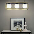 Lustra moderna aurie abajur sticla 3xE14/28W, Lingotto SP3 198125 Ideal Lux