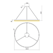 Lustra moderna Febe alba LED 62W/8680lm/4000K, 01-2876 Redo