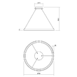 Lustra Iconic auriu-alb LED 60W/7176lm/3000K, 01-2676 Redo