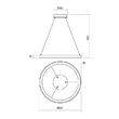 Lustra Iconic auriu-alb LED 50W/6265lm/3000K, 01-2673 Redo