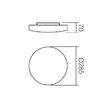 Aplica/plafoniera moderna sticla opal, Rondo 05-573 Smarter