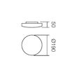 Aplica/plafoniera moderna sticla opal, Rondo 05-572 Smarter