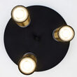 Lustra moderna neagra-aurie detalii sferice negre 3xGU10/60W Alas 2016 Jupiter