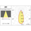 Aplica IP54 XLOBBY UP LIGHT E27/PAR20 1x15W max. 90° DG Arelux LB01 DG