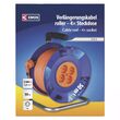 Prelungitor derulator portocaliu cu 4 prize, 50ml, tip Schuko (CP), Emos P09250