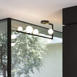 Plafoniera look industrial abajururi sticla 5xG9/15W, BIRDS PL5 273631 Ideal Lux