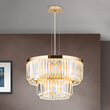 Candelabru cristal modern auriu Prism LED 80W/6400lm/3000K, LU 2415/55 GOLD Orion