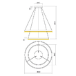 Lustra moderna Febe alba LED 82W/11152lm/3000K, 01-2893 Redo