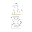 Lustra moderna Febe neagra LED 62W/8680lm/4000K, 01-2892 Redo