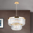 Candelabru cristal modern auriu Prism LED 80W/6400lm/3000K, LU 2415/55 GOLD Orion
