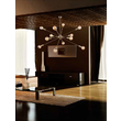 Candelabru modern auriu, stil industrial, 12xE27/60W, Danaia 8227, Amplex