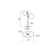 Veioza moderna Roy alama patinata sticla Pyrex 2xG9/20W, 01-2784 Redo