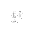 Aplica moderna Quda neagra intrerupator LED 6W/720lm/3000K, 01-2982 Redo