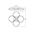 Plafoniera moderna Espiral aurie LED 64W/7735lm/3000K, 01-2682 Redo