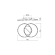Plafoniera moderna Espiral neagra LED 33W/4541lm/3000K, 01-2680 Redo