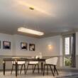 Lustra Akala moderna aurie cu cristale, dimmabila in 3 pasi, LED 60W/7200lm/3000K,  CRI90, IAK PP, Incanti