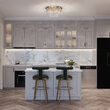 Plafoniera cristal transparent moderna Dune aurie Ø45cm, Maytoni