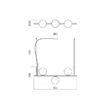 Lustra moderna bronz periat abajururi sticla 3xE27/42W, Talis 01-1634 Redo