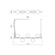Lustra moderna bronz periat abajururi sticla 5xE27/42W, Talis 01-1635 Redo