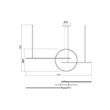 Lustra moderna alba LED 66W/6864lm/3000K D60, Giotto 01-1736 Redo