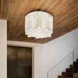 Plafoniera moderna alba abajur sticla ondulata 10xE27/52W, COMPO PL10 125510 Ideal Lux