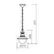 Lustra exterior IP44 aluminiu turnat negru patinat cupru, Scott 9046 Smarter