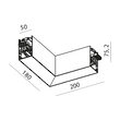 Accesoriu conexiune 9W montaj aparent/suspendat 90° 2 XRope RPU50NWLC9 SWH Arelux