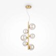 Lustra moderna Dallas aurie abajur chihlimbar Ø29cm, Maytoni