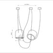 Lustra moderna alba, stil industrial, 2xE14/60W, Dobo 9424, Dohar