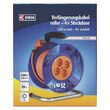 Prelungitor derulator portocaliu cu 4 prize, 25ml, tip Schuko (CP), Emos P09225