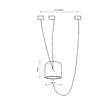 Lustra moderna alba, stil industrial, 1xE14/60W, Dobo 9415, Dohar
