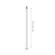 Lustra moderna cromata, minimalista, 1xG9/3W, H70, Alha T 9062, Dohar