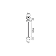 Lustra moderna Obo alba dispersor aluminiu LED 8.5W/679lm/3000K, 01-2804 Redo
