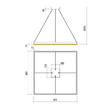 Lustra moderna Febe aurie LED 50W/7000lm/4000K, 01-2908 Redo