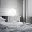 Veioza moderna abajur sferic alb 1xE27/42W, Mapa Bianco TL1 D40 000206 Ideal Lux