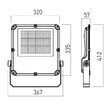 Proiector LED IP65 80°x150° aluminiu dispersor sticla 4mm 100W/4000K/13824lm XField FDI12NW80X150 DG Arelux