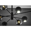 Candelabru modern negru abajururi fumurii 4xG9/60W si 4xGU10/60W Moka 1975 Jupiter