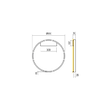 Aplica/plafoniera moderna Febe neagra LED 37W/5180lm/4000K, 01-2826 Redo
