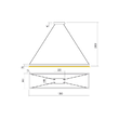 Lustra moderna Febe alba LED 50W/7000lm/4000K, 01-2924 Redo