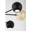 Candelabru modern negru abajururi champagne 3xG9/60W si 3xGU10/60W Moka 1993 Jupiter