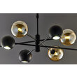Candelabru modern negru abajururi champagne 4xG9/60W si 4xGU10/60W Moka 1994 Jupiter