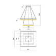 Lustra moderna Febe alba LED 75W/10500lm/4000K, 01-2912 Redo