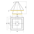 Lustra moderna Febe alba LED 100W/13600lm/3000K, 01-2917 Redo