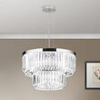 Candelabru cristal modern crom Prism LED 80W/6400lm/3000K, LU 2415/55 CHROM Orion